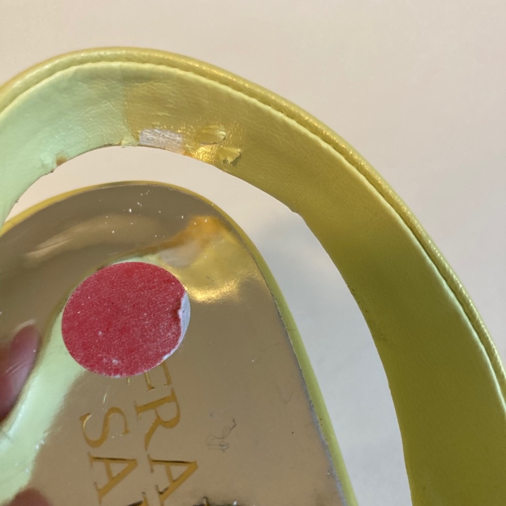 New Franco Sarto Green Square Toe Wedge Sandals size 7 - Picture 11 of 11